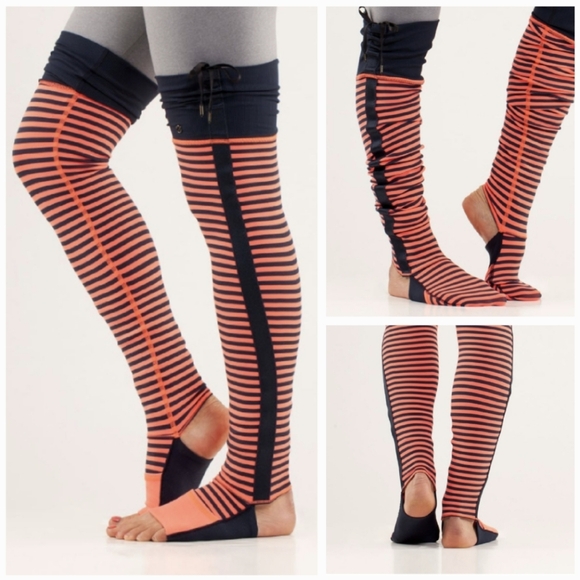 Lululemon Legwarmers Eternal Classic Stripe Athletica yoga over the knee sock